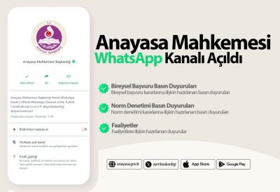 Anayasa Mahkemesi WhatsApp Kanalı Açıldı