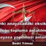 Yeni Anayasa – Bedri Yılmaz