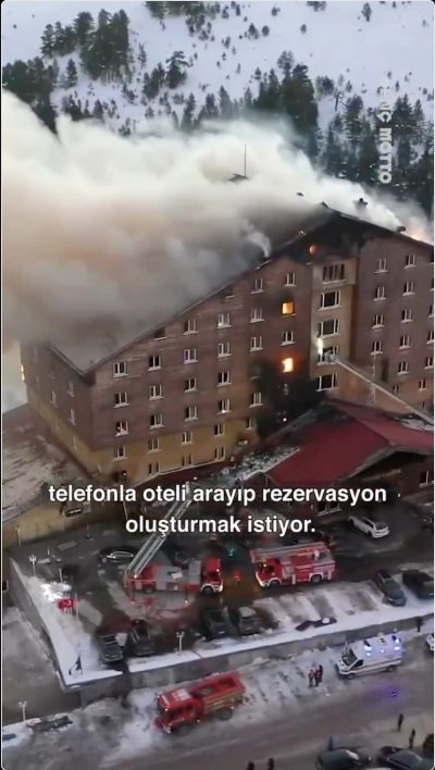 Türkiye’den İnsan Manzaraları: Bolu Kartalkaya Otel Yangını Duyarsızlığı